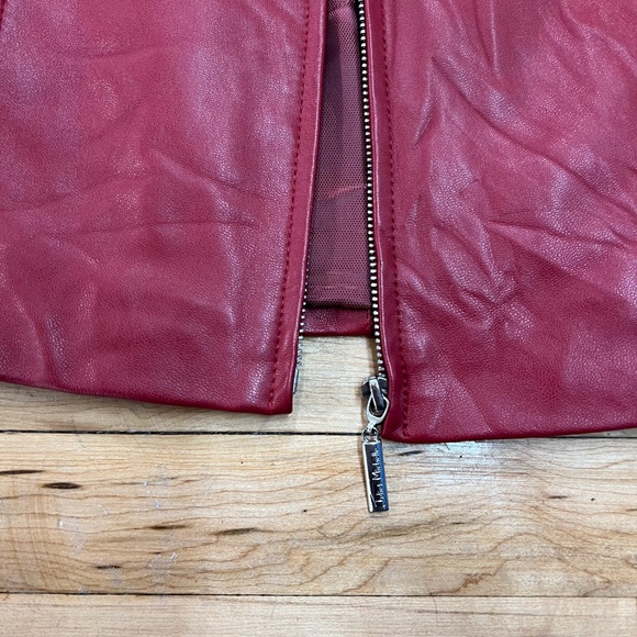 Vintage Juliet Michelle Red Genuine Leather Jacket - Picture 4 of 6